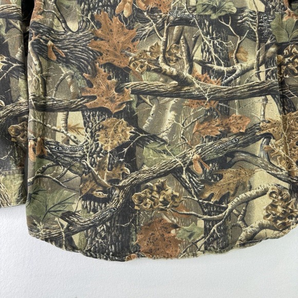 Cabelas Shirt Mens Medium Outdoors Camo Green Button Up Hunting Seclusion 3D - Picture 6 of 9